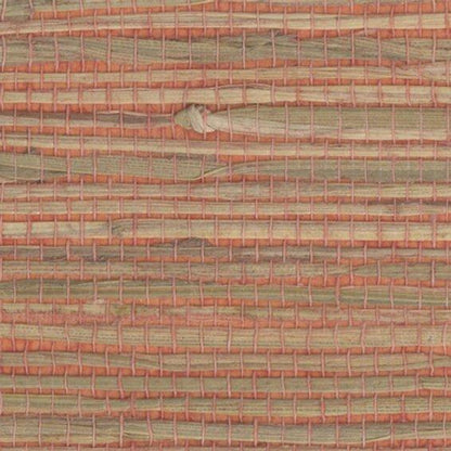 Genuine Grasscloth Wallpaper - Orange