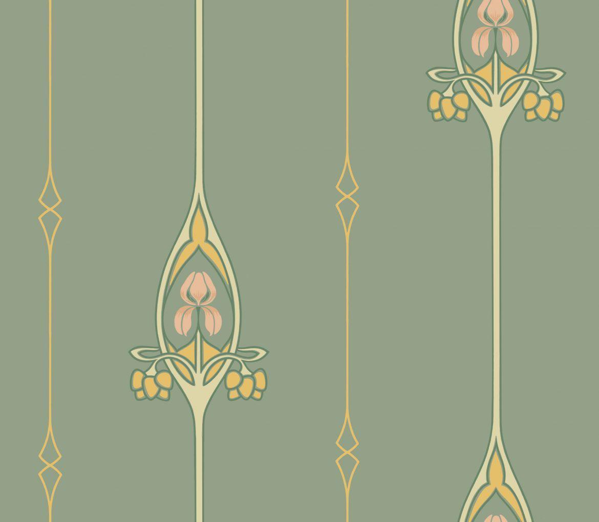 Sample - Gamla Grand Historical Wallpaper - Green