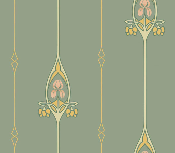Sample - Gamla Grand Historical Wallpaper - Green