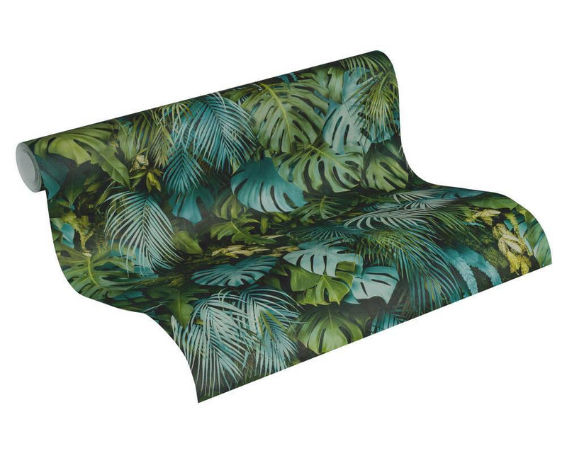 Monstera Jungle Wallpaper - Blue