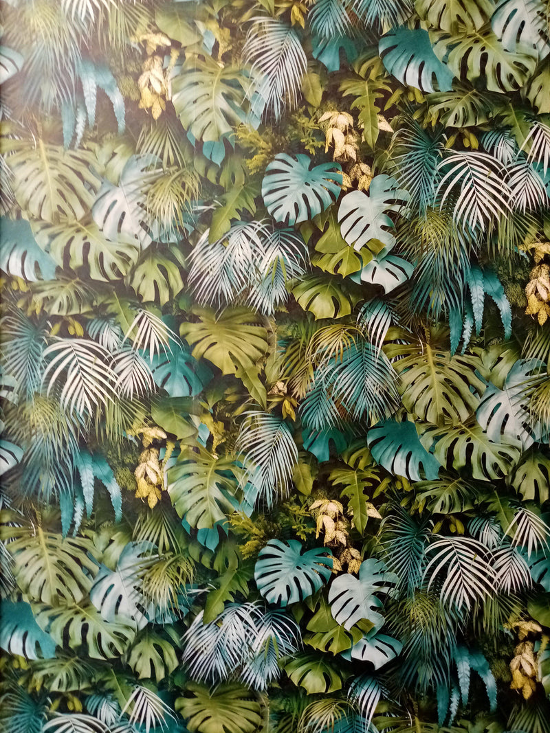 Monstera Jungle Wallpaper - Blue
