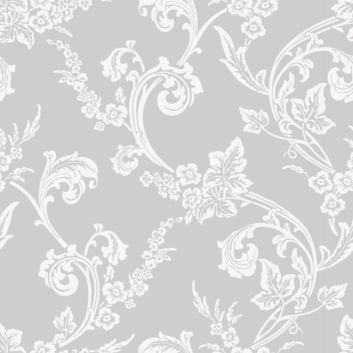 Sample - Johannelund Wallpaper  - Grey
