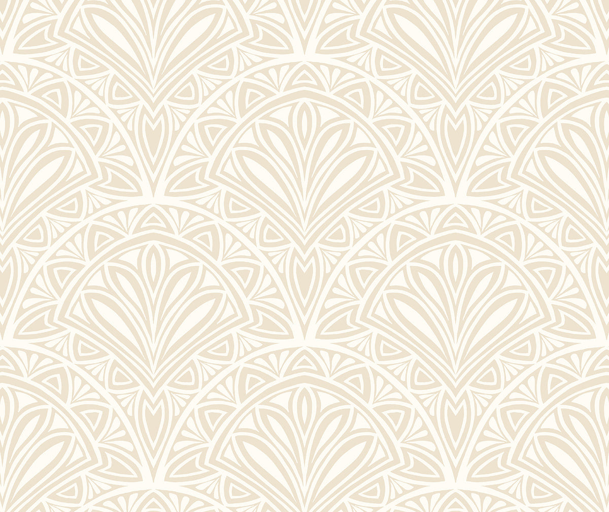 Sample - Deco Fan Wallpaper - Natural