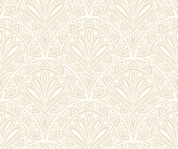 Sample - Deco Fan Wallpaper - Natural
