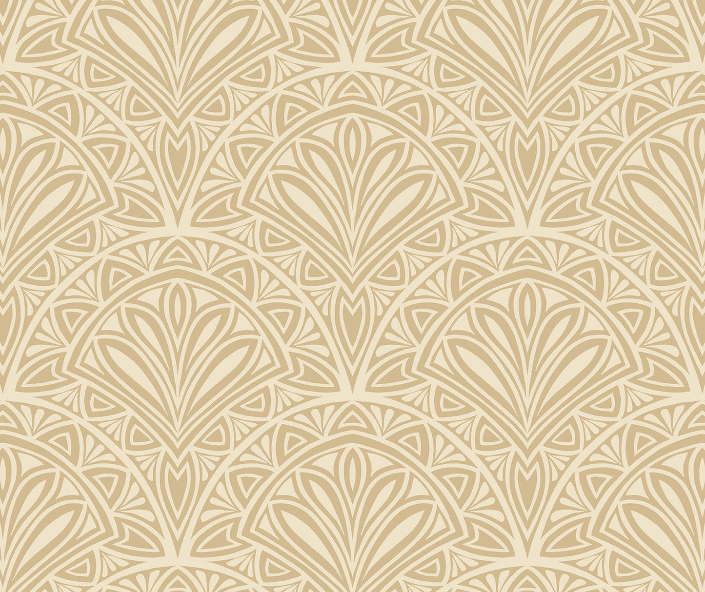 Deco Fan Wallpaper - Gold