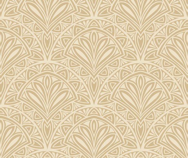 Sample - Deco Fan Wallpaper - Gold