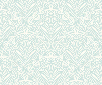 Deco Fan Wallpaper - Blue