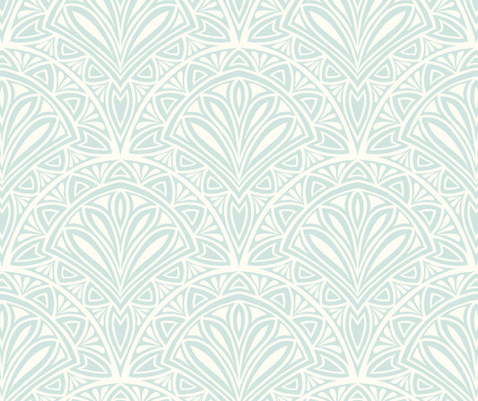 Deco Fan Wallpaper - Blue