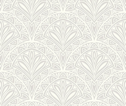 Deco Fan Wallpaper - Grey