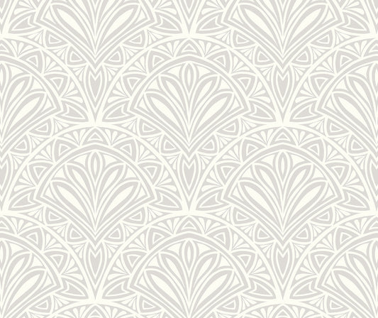 Deco Fan Wallpaper - Grey