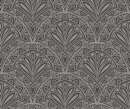 Deco Fan Wallpaper - Black