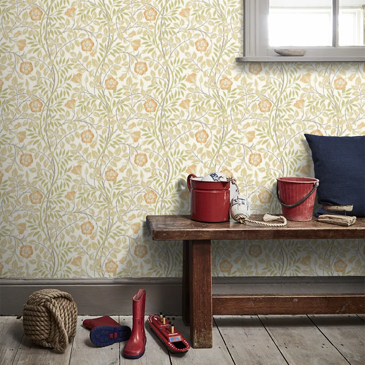 Rosehip Trail Wallpaper - Ohpopsi - Soft Amber