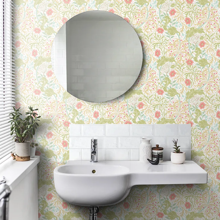 Seaweed Garden Wallpaper - Ohpopsi - Rose Pink