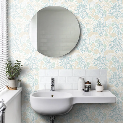 Seaweed Garden Wallpaper - Ohpopsi - Soft Blue