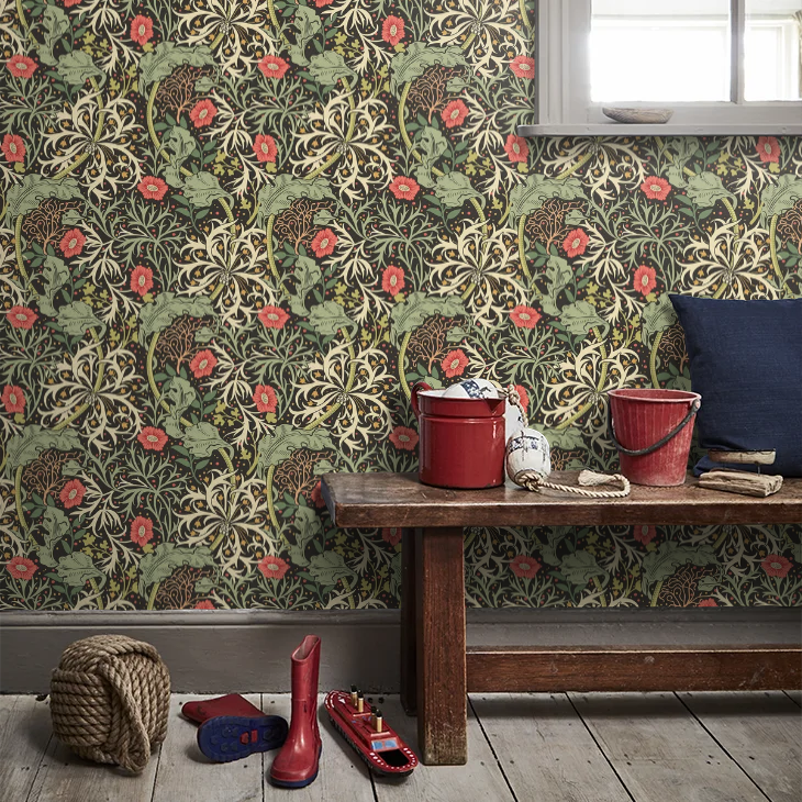 Seaweed Garden Wallpaper - Ohpopsi - Slate Mix