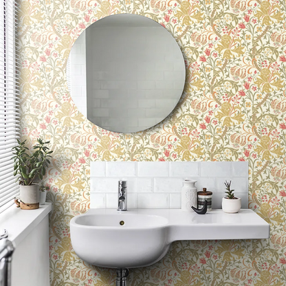 Lily Ogee Wallpaper - Ohpopsi - Olive Green