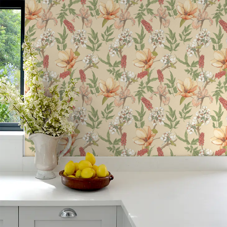 Orchid Bloom Wallpaper - Amber