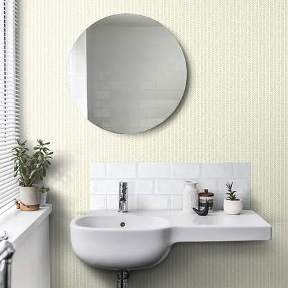 Ditsy Leaf Stripe Wallpaper - Apple