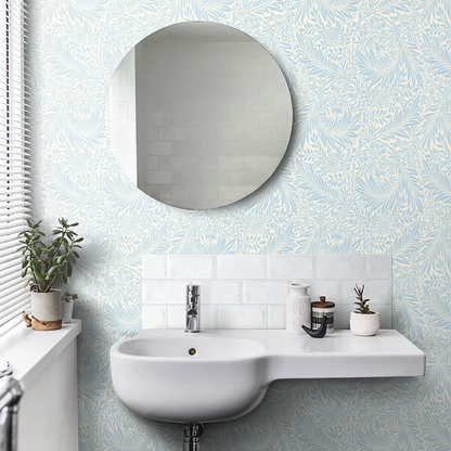 Leaf Vine Wallpaper - Wedgewood Blue