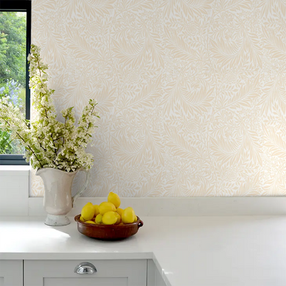 Leaf Vine Wallpaper - Butter