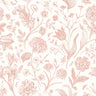 Floral Toile Wallpaper - Soft Coral
