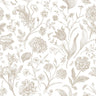 Floral Toile Wallpaper - Stone