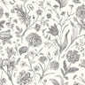 Floral Toile Wallpaper - Ebony
