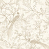 Bird Toile Wallpaper - Stone