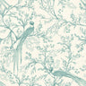 Bird Toile Wallpaper - Duckegg Blue