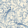 Bird Toile Wallpaper - Dark Denim