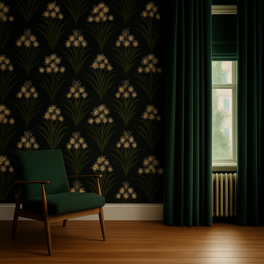 Lila Wallpaper - Customisable - Charcoal