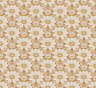 Happy Hippy Floral Wallpaper - Ochre Orange - Custom Mural Wallpaper (per m²)