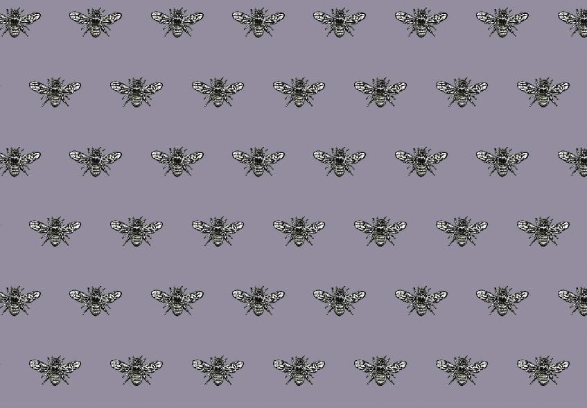 Sample - Hewson Bee Wallpaper - Customisable - Meadow Patchwork