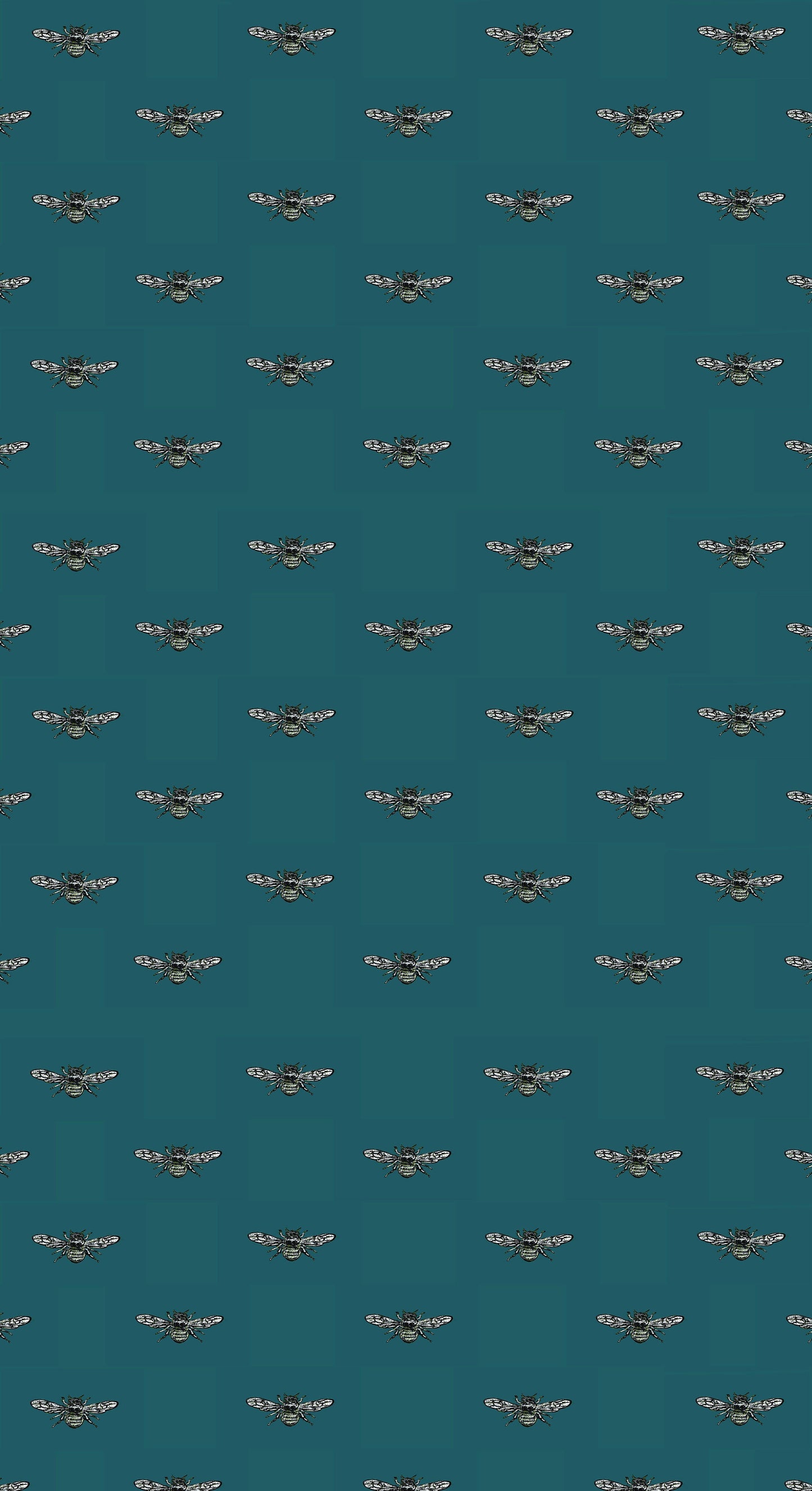 Sample - Hewson Bee Wallpaper - Customisable - Meadow Patchwork