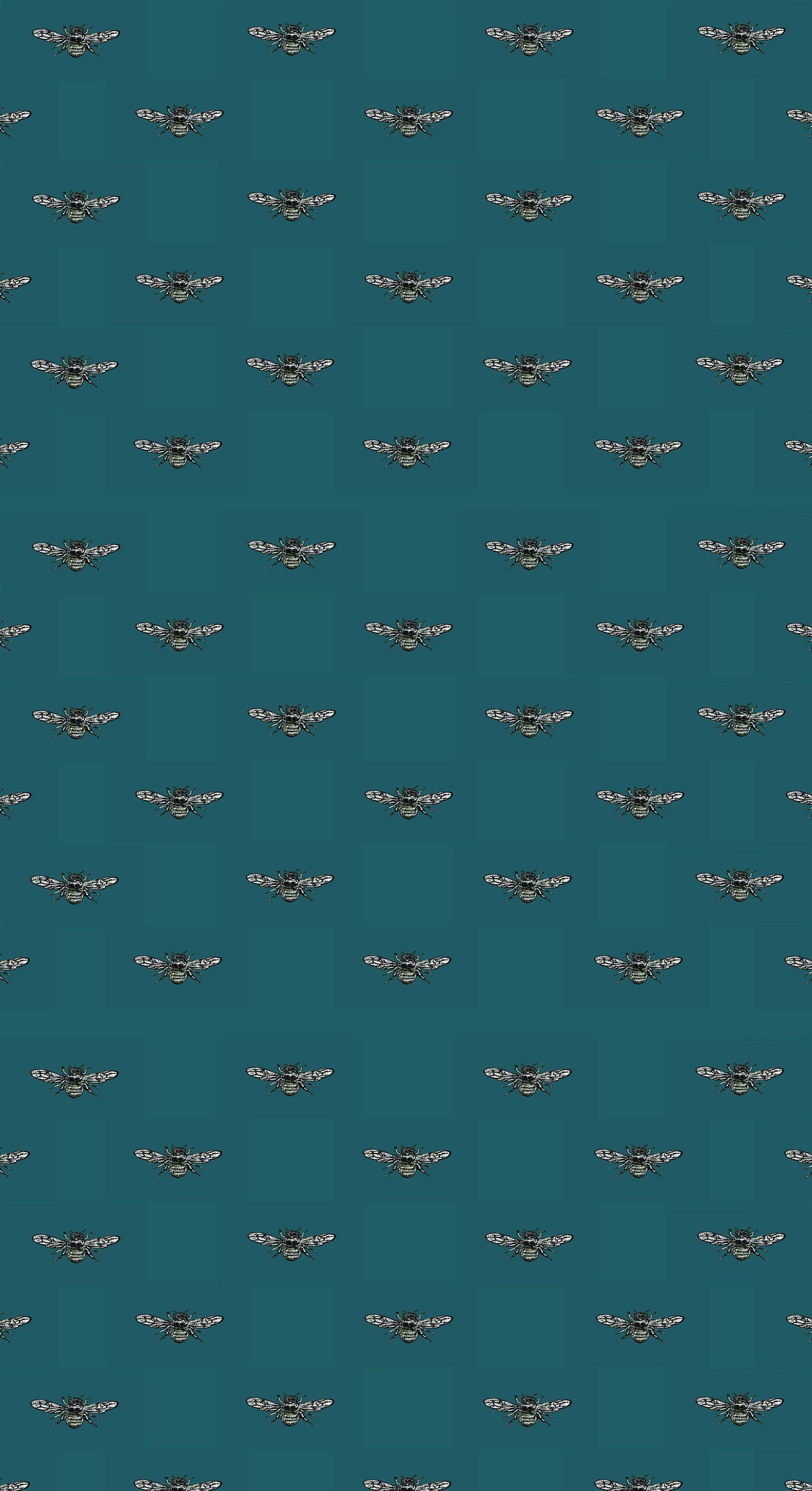 Sample - Hewson Bee Wallpaper - Customisable - Meadow Patchwork