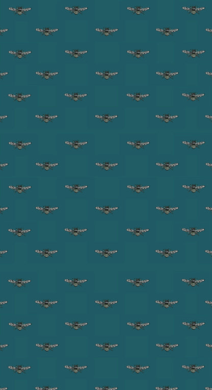Sample - Hewson Bee Wallpaper - Customisable - Meadow Patchwork