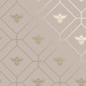 Honeycomb Bee - Geometric Metallic Wallpaper - Blush