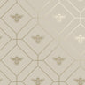 Honeycomb Bee - Geometric Metallic Wallpaper - Taupe