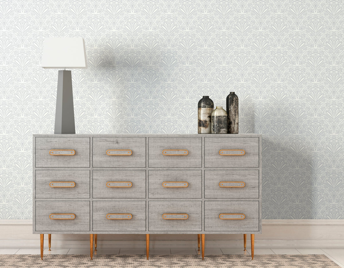 Deco Fan Wallpaper - Grey
