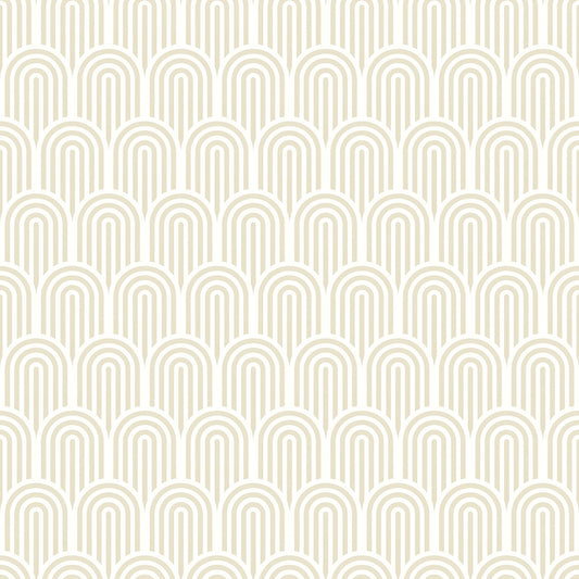 Retro Arch Wallpaper - Cream