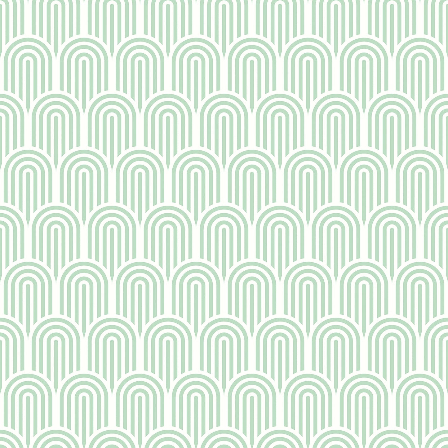 Retro Arch Wallpaper - Mint Green