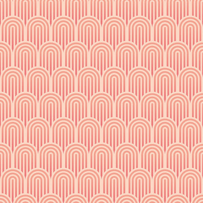 Retro Arch Wallpaper - Blush Pink