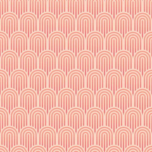 Retro Arch Wallpaper - Blush Pink