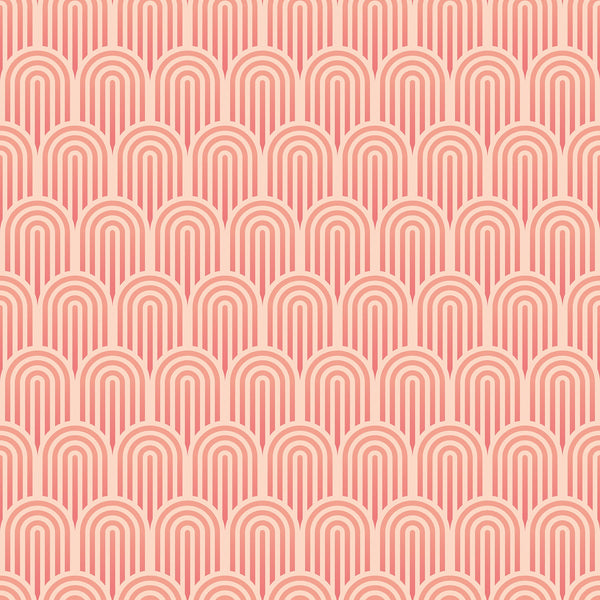 Sample - Retro Arch Wallpaper - Blush Pink
