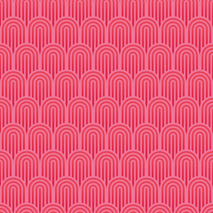 Retro Arch Wallpaper - Bright Pink