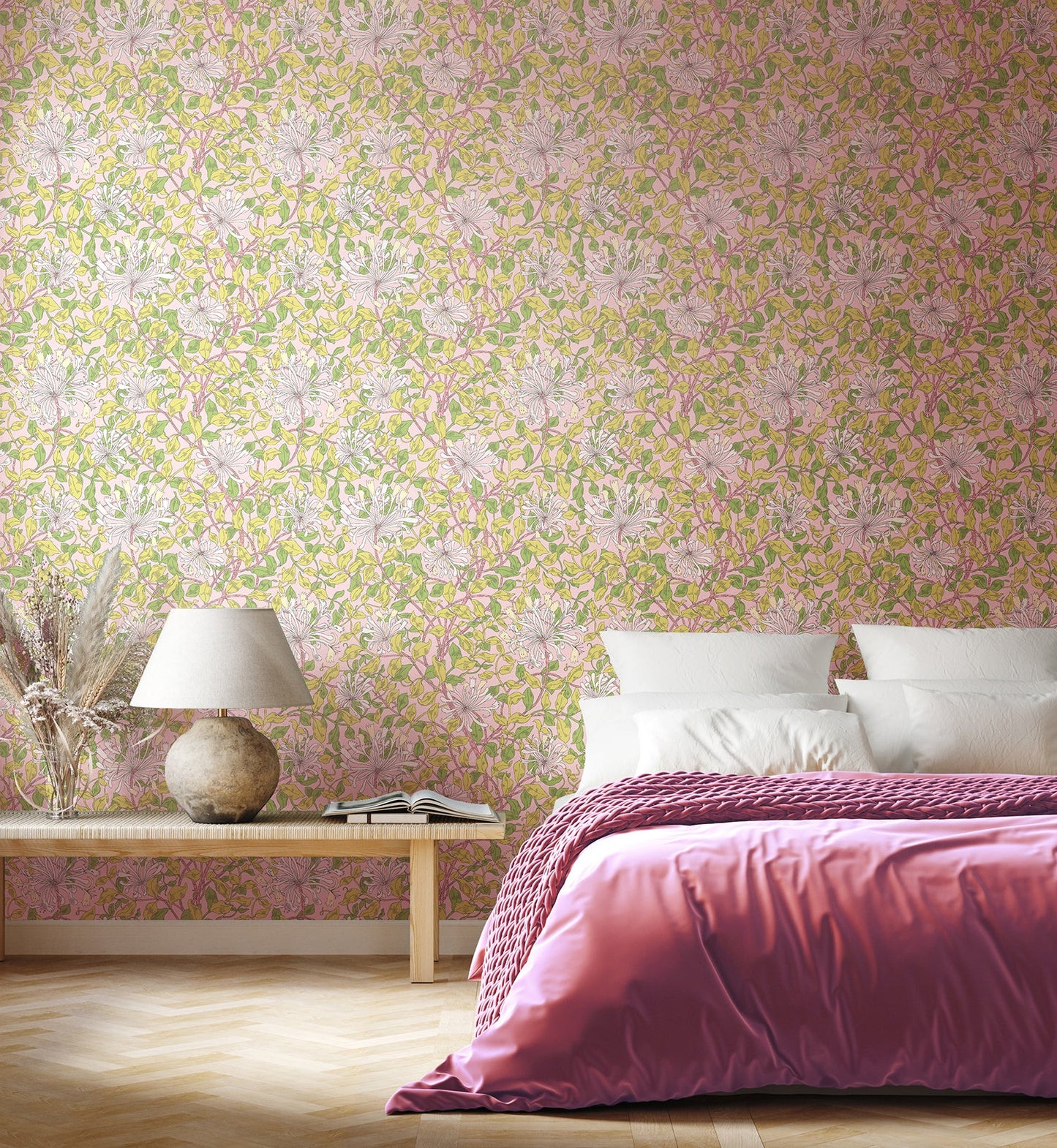 Honeysuckle Leaf Trail - Ohpopsi - Soft Pink