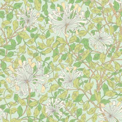 Honeysuckle Leaf Trail - Ohpopsi - Duck Egg Blue