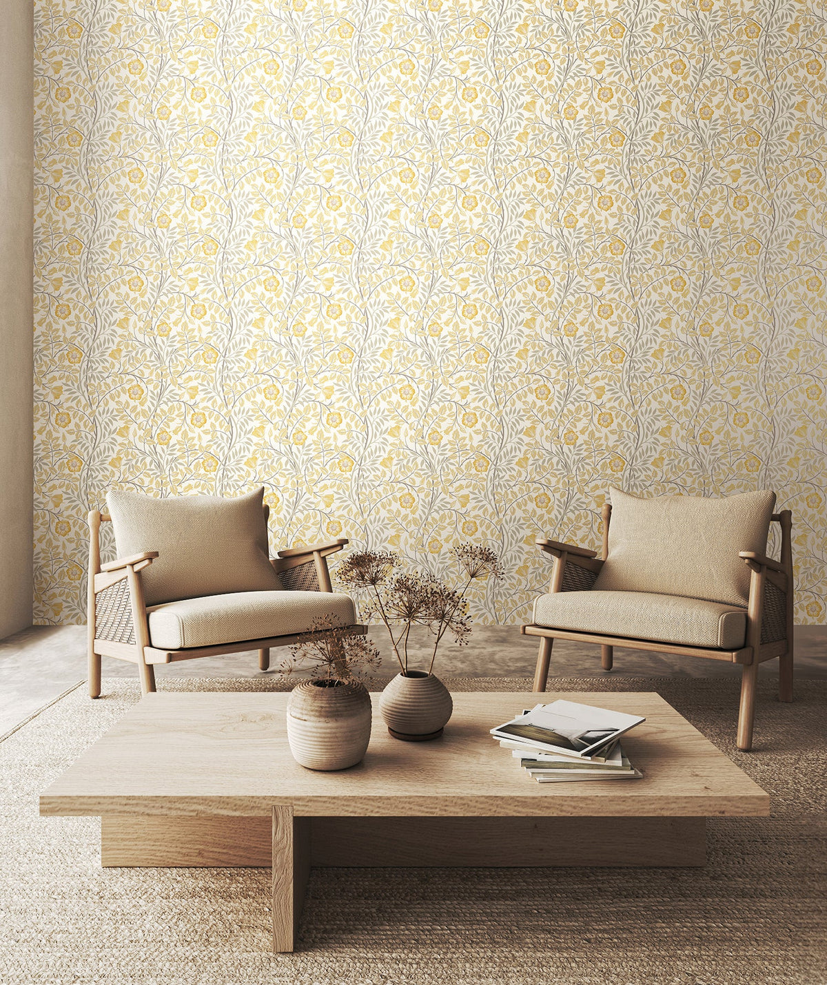 Rosehip Trail Wallpaper - Ohpopsi - Warm Natural