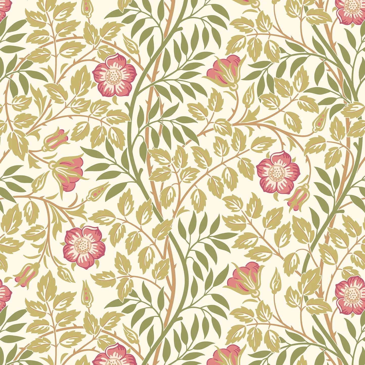 Rosehip Trail Wallpaper - Ohpopsi - Rose Pink