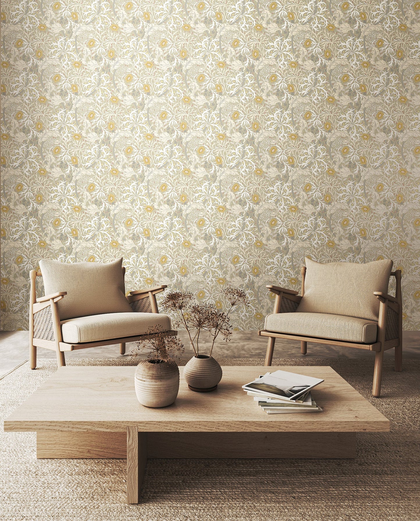 Seaweed Garden Wallpaper - Ohpopsi - Fossil Grey